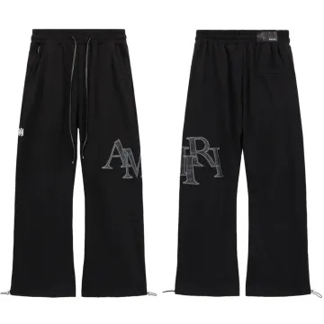 Amiri Black AMIRI Logo Wide Leg Pants