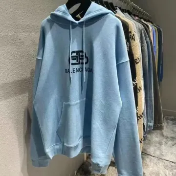 Balenciaga Light Blue Oversized Hoodie