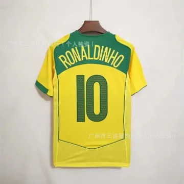 Adidas Ronaldinho 10 Jersey Yellow/Green Football Shirt