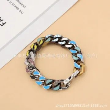 Colorful Enamel Chain Bracelet