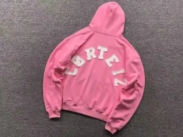 Corteiz Pink Letterman Hoodie
