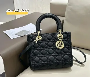 Dior Lady Dior Black Quilted Leather Bag