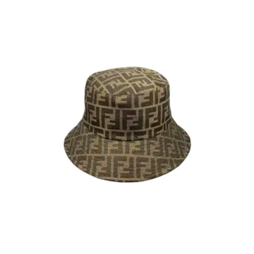 Fendi FF Monogram Bucket Hat Beige