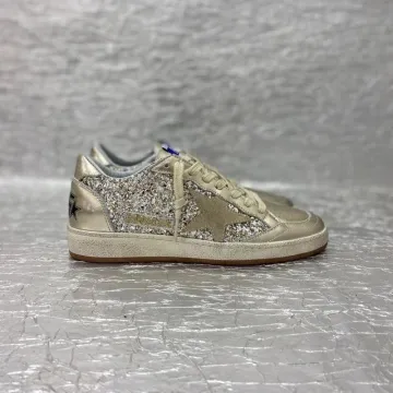 Golden Goose Super-Star Glitter Star Sneakers Gold