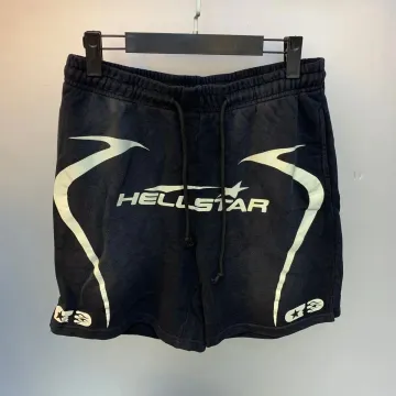 Hellstar Black & White Printed Shorts