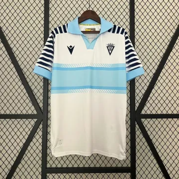 Macron White & Light Blue Football Jersey