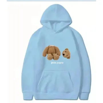 Palm Angels Bear Light Blue Hoodie