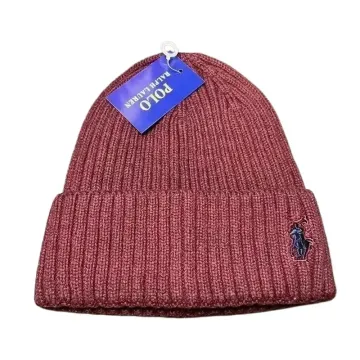 Polo Ralph Lauren Beanie Burgundy Wool Headwear