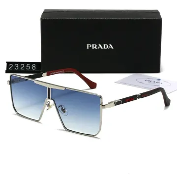 Prada Gradient Blue Rectangle Sunglasses