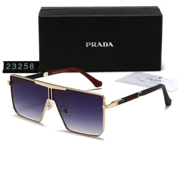 Prada Gradient Lens Sunglasses Gold Frame