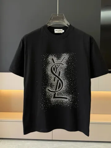 Saint Laurent Black YSL Logo T-Shirt
