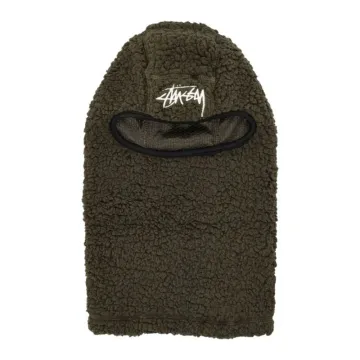 Stussy Basic Logo Balaclava Olive Green Headwear