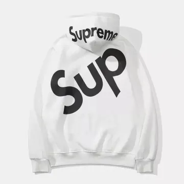 Supreme White Graphic Hoodie