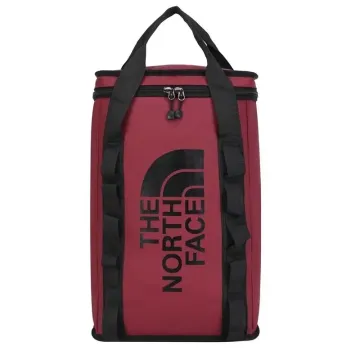The North Face Red Duffel Bag with Black Straps